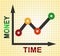 Time Vs Money Graph Contrasting Earning Money With Leisure Or Retirement - 3d Illustration