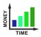 Time Vs Money Graph Contrasting Earning Money With Leisure Or Retirement - 3d Illustration