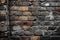 Time worn beauty Old brick wall constructed with weathered stone material