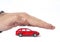 Time-worn car.Car automobile insurance and collision damage waiver concepts.