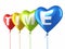 Time writing colorful heart balloons