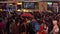 Timelaps Asian crowds people walking crossroad in crowded street Taipei city