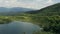 Timelaps. Beautiful mountain lake in the Carpathians mountains