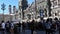 Timelaps at the Marienplatz in Munich, Germany near the subway entrance against the backdrop of the New Town Hall. The