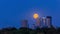 A timelapse of the 2015 supermoon rising over Minneapolis, MN at Dusk