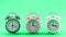 Timelapse of beautiful Alarm Clock on green screen Background Alarm Clock Face in Time Lapse Stop motion animation in daytime Mini