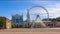 Timelapse of Big ferris wheel on Kontraktova square in Kyiv, Ukraine