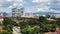 Timelapse Blue shades cloudy sky constructions building road