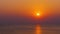 Timelapse Bright sunset over the sea with refection