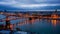 Timelapse of the Budapest Parliament and Chain Bridge, Hungary.