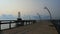 Timelapse of Burlington Pier, Canada on a cloudy day 4K