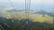 Timelapse from cable car of high turkish mountain Tahtali in sunny day, seacoast, forest