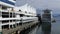 Timelapse Canada Place in Vancouver, British Columbia with cruise ship 4K