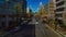 A timelapse of the cherry street at Yasukuni avenue in Tokyo wide shot panning