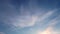 TimeLapse of cirrus clouds turn to Angle wings or free bird formation building