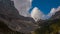 Timelapse of clouds over Lago Di Sorapis Lake Mountain Italy Dolomites