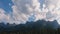 Timelapse clouds over mountains near Banff National Park in Alberta Canada