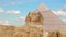 Timelapse. Clouds over the pyramid of Cheops and Sphinx. Giza Egypt. v.2