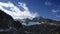 Timelapse of clouds on summits in the Pyrenees mountains chain in spring. View of the Trois Conseillersâ€™ peak.