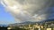 Timelapse cloudscape of Yalta city.