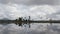 Timelapse cloudy day and coconut trees