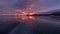 Timelapse cloudy sunset in the icy Lake Baika and deep crack with bubbles