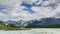 Timelapse of Colin Range Mountains and Athabasca River, Jasper Nati Park, Canada