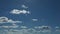 Timelapse of cumulus clouds with blue sky on a sunny day. Beautiful cloudscape