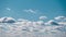 Timelapse of Cumulus Clouds moves in Blue Dramatic Sky, Cirrus Cloud Space