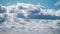 Timelapse of Cumulus Clouds moves in Blue Dramatic Sky, Cirrus Cloud Space