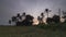 Timelapse dawn hour at with ripe paddy crop