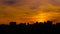 Timelapse: dramatic sunset sky with the setting sun over the city, Istanbul