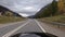 Timelapse driving on a Swiss highway in the Alps area. Mountain motorway. Driving shot, driver point of view