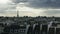 Timelapse of dull cloudy day over Paris