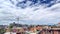 Timelapse of epic cloud movement in the top of a construction site