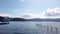 Timelapse footage of The boat pier in Ashi Lake, Hakone Japan.