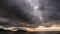 Timelapse footage of Storm clouds and rain over sea Dark storm clouds