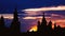 Timelapse of gorgeous sunset on Moscow historical center Red Square and Kremlin tower silhouette