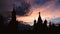 Timelapse of gorgeous sunset on Moscow historical center Red Square and Kremlin tower silhouette