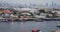 Timelapse high view of Bangkok city and palace near Chao Phraya river