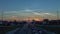 Timelapse of a highway rush hour at sunrise