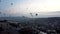 Timelapse of Hot air balloons flying over Cappadocia in Goreme