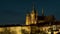 Timelapse of illuminated Prague Castle at night