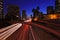 Timelapse Image of Los Angeles freeways at sunset