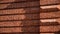 Timelapse Light Shadow Crawls Slowly on Old Red Brick Wall