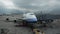 Timelapse of loading cargo into the plane. Hong Kong Airport