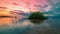 Timelapse Mangrove tree in low tide on the sunset in Nusa Lembongan, Bali, Indonesia