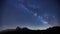 Timelapse of Milky Way over Alpe di Siusi in Dolomites, Italy