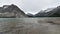 A timelapse movie of Bow Lake taken on a cloudy day.   Banff National Park