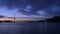 Timelapse movie of dawn with the Lion`s Gate Bridge.  West Vancouver BC Canada